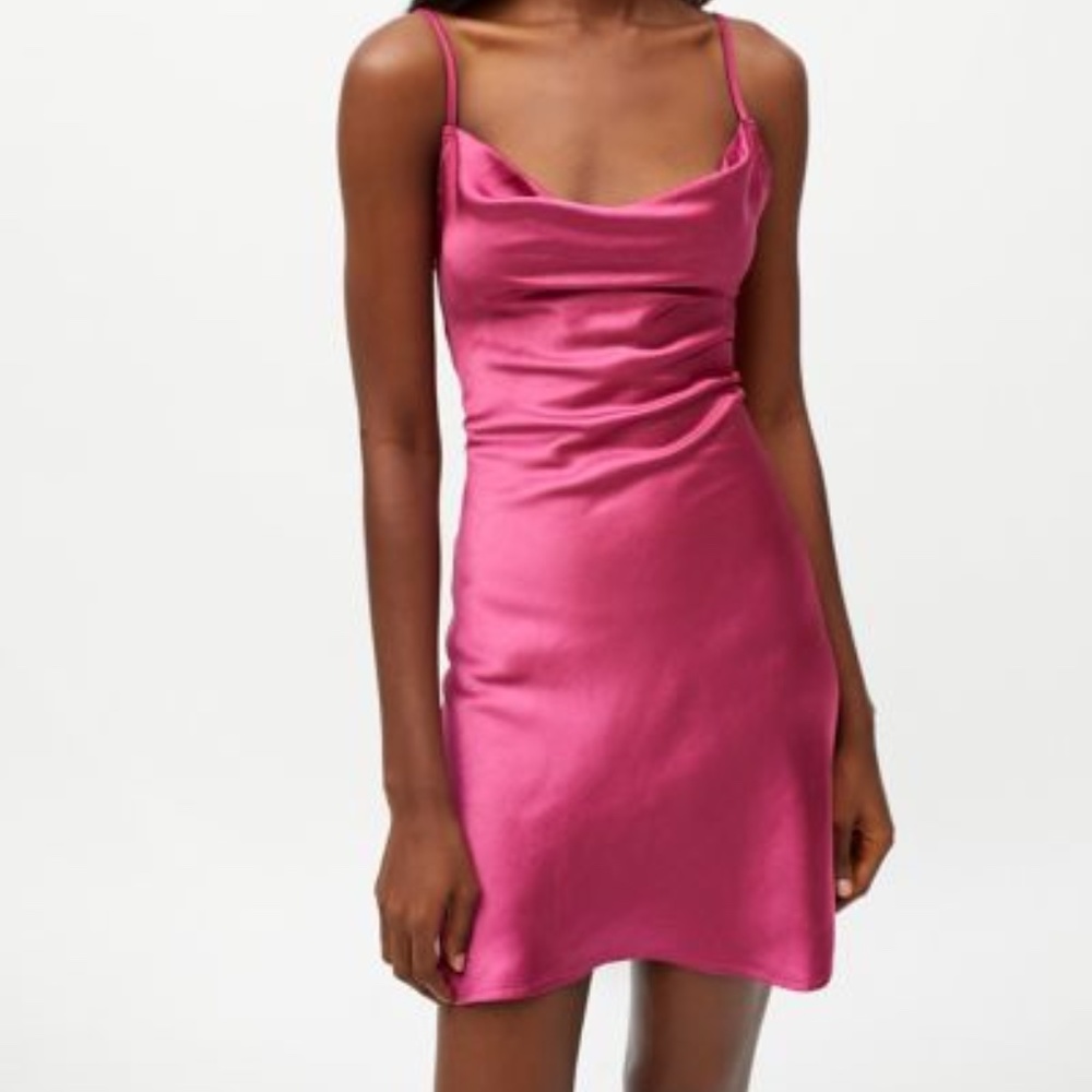 Tie-Back Mini Dress, Pink/Purple (Berry), Size Large by Motel